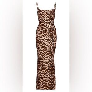 Good American Womens Animal Print Nylon Bodycon Dress Brand New With Tags